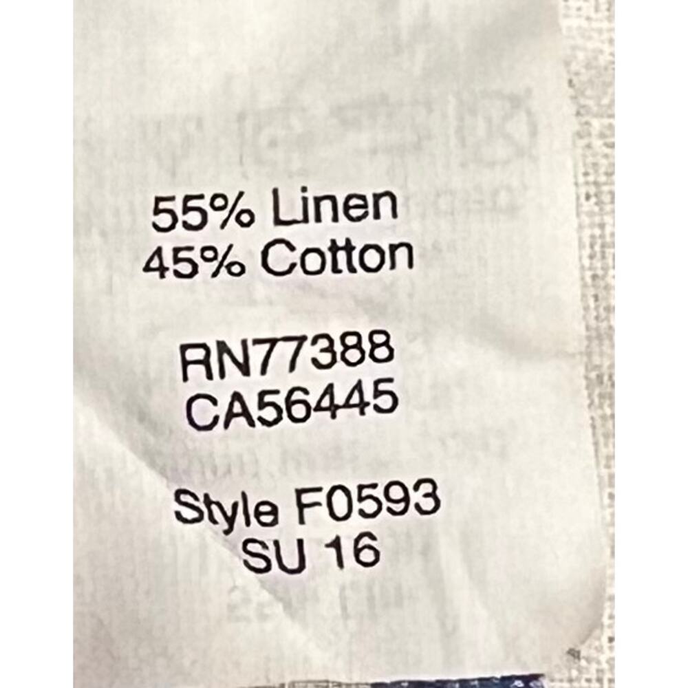J. Crew Factory Blue & White Striped Linen/Cotton‎ Blend Button Down Shirt sz SM - Picture 4 of 4
